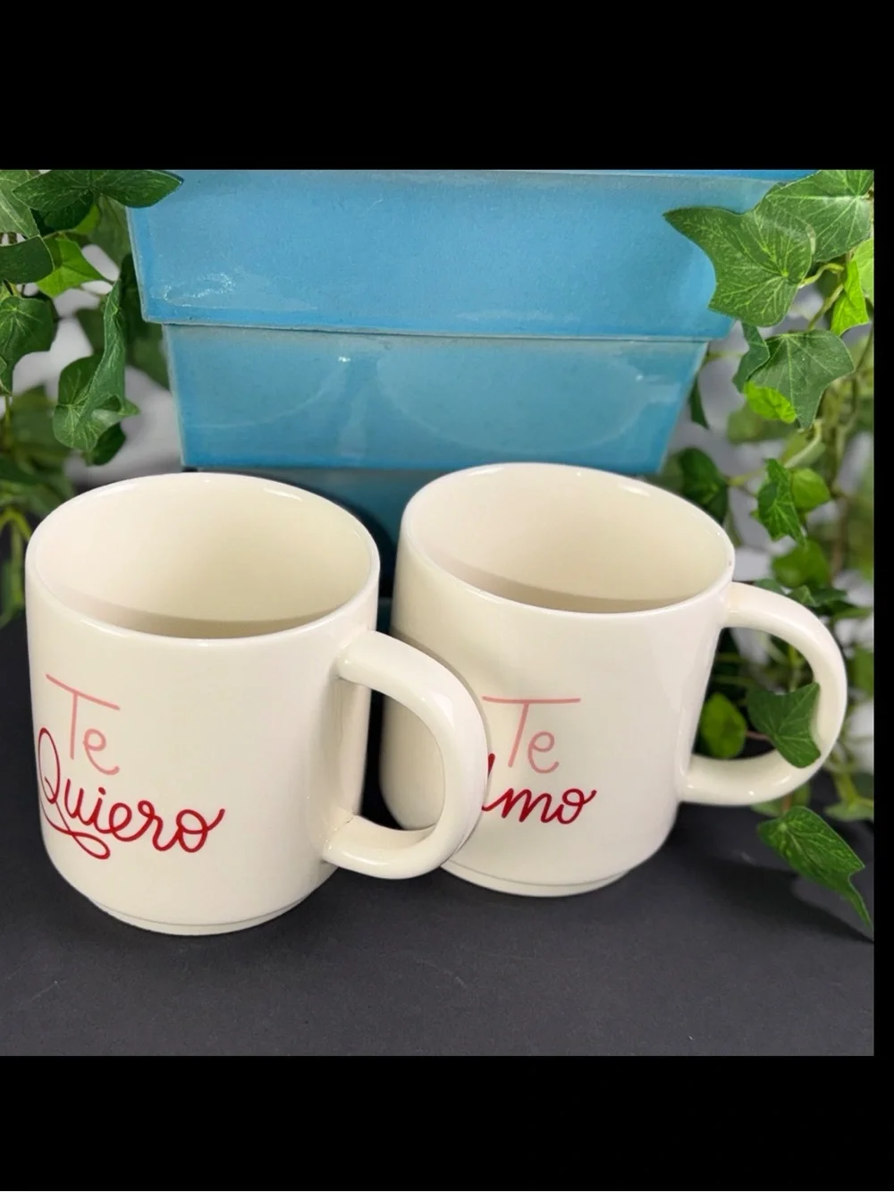2 Opal House Mugs Te Quiero Te Amo Stoneware Coffee Tea Cup Target Love Pair